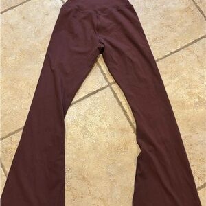 Aerie Brown Rushed Flared Yoga Leggings